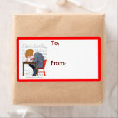 cadeau voor kerstbrieven label (Insitu)