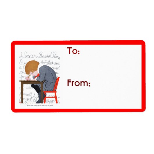 cadeau voor kerstbrieven label (Voorkant)