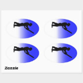 cadeau voor kerstcadeau voor chirurg rond Aborist  Ovale Sticker (Vel)