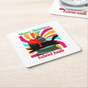 cadeau voor kerstcadeau voor jaartallen kartonnen onderzetters