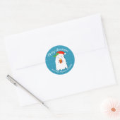 cadeau voor kerstcadeautje ronde sticker (Envelop)