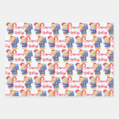 cadeau voor kerstcadeautjes inpakpapier vel (Voorkant 3)