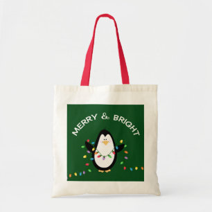 cadeau voor kerstfeestdag in Penguin Tote Bag