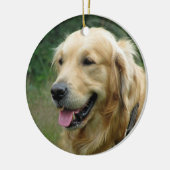 Cadeau voor kerstfoto's keramisch ornament (Links)