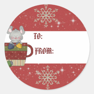 cadeau voor kerstmuizen label