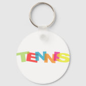 cadeau voor kleurrijke tennis-sleutelhanger sleutelhanger (Voorkant)
