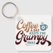 Cadeau voor koffieliefhebber: koffie per dag sleutelhanger (Voorkant)