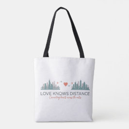 Cadeau voor koppels in een relatie op afstand tote bag
