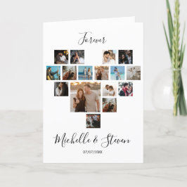 Cadeau voor koppels Valentijnsdag Hart Fotocollage Feestdagen Kaart