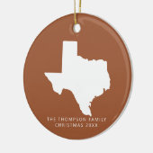 Cadeau voor koppels vrienden klanten Texas kerst Keramisch Ornament (Links)