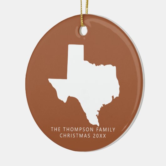Cadeau voor koppels vrienden klanten Texas kerst Keramisch Ornament (Links)
