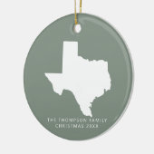 Cadeau voor koppels vrienden klanten Texas kerst Keramisch Ornament (Links)