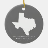 Cadeau voor koppels vrienden klanten Texas kerst Keramisch Ornament (Voorkant)