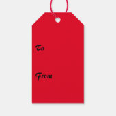 cadeau voor labels met zwarte en rode harten cadeaulabel (Achterkant)