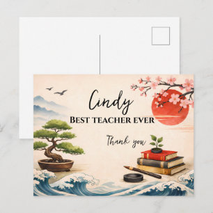 Cadeau voor leerkracht Bedankt   Einde schooljaar Briefkaart