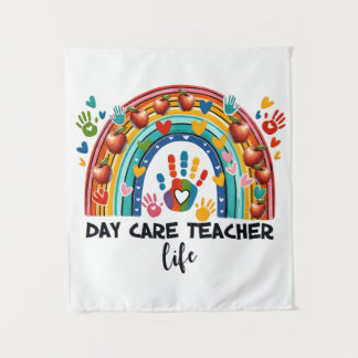 Cadeau voor leerkracht | Dagopvang Leerkracht Leve Wandkleed