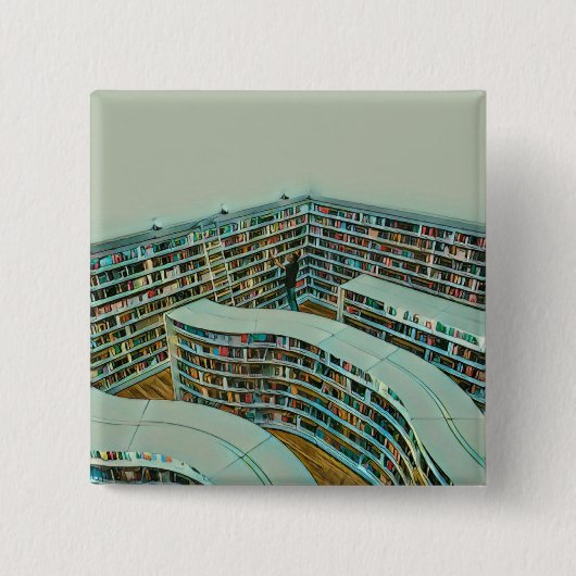 cadeau voor leesminachting vierkante button 5,1 cm (Voorkant)