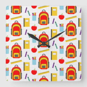 Cadeau voor leraar   Apple Terug naar school Vierkante Klok