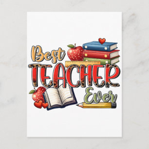 Cadeau voor leraar Beste leraar ooit Briefkaart