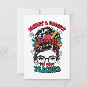 Cadeau voor leraar   Blij en vrolijk leraar RSVP Kaartje
