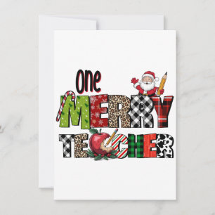 Cadeau voor leraar Een vrolijke leraar Notitiekaartje