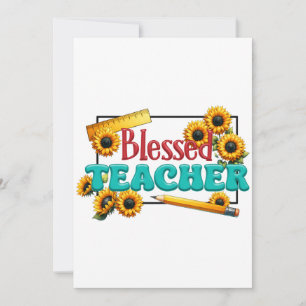 Cadeau voor leraar Gesecondeerde leraar Feestdagenkaart