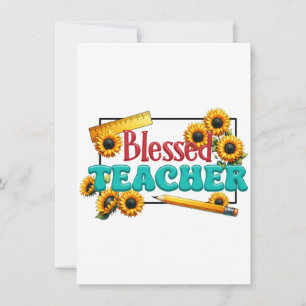 Cadeau voor leraar Gesecondeerde leraar Notitiekaartje