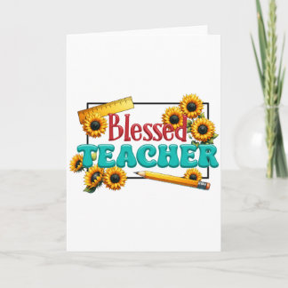 Cadeau voor leraar | Geseende leraar Kaart