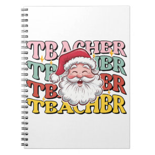 Cadeau voor leraar Kerstman Leraar Notitieboek
