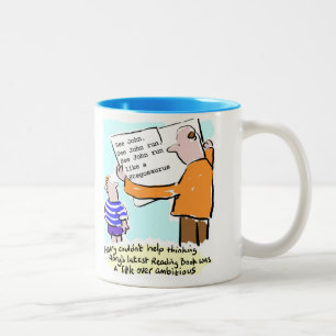 Cadeau voor leraar. Leesboek voor kinderen is beho Tweekleurige Koffiemok