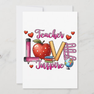 Cadeau voor leraar Leraar Liefde Inspireren Kaart