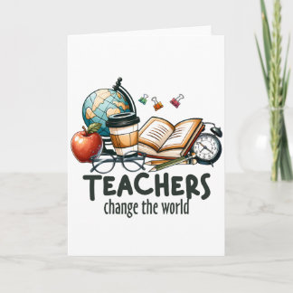 Cadeau voor leraar | Leraren veranderen de wereld Kaart