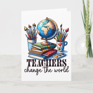 Cadeau voor leraar Leraren veranderen de wereld Kaart