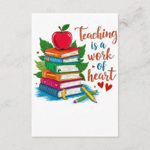 Cadeau voor leraar   Lesgeven is een kwestie van h Informatiekaartje