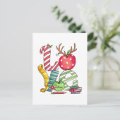 Cadeau voor leraar | Liefde Potlood Appel Briefkaart (Staand voorkant)