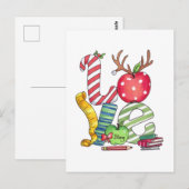 Cadeau voor leraar | Liefde Potlood Appel Briefkaart (Voorkant / Achterkant)
