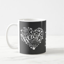 Cadeau voor leraar met een groot hart met kerst koffiemok