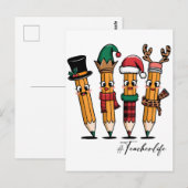 Cadeau voor leraar | Potlood leraar leven Briefkaart (Voorkant / Achterkant)