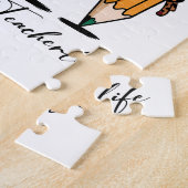 Cadeau voor leraar | Potlood leraar leven Legpuzzel (Zijkant)