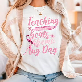 Cadeau voor leraar, principe, strijd tegen kanker  t-shirt