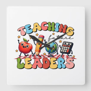 Cadeau voor leraar   Toekomstige leiders onderwijz Vierkante Klok