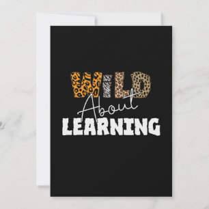 Cadeau voor leraar Wild About Learning Feestdagenkaart