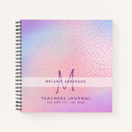 Cadeau voor leraren met monogram Bedankt einde sch Notitieboek