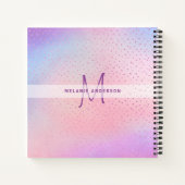 Cadeau voor leraren met monogram Bedankt einde sch Notitieboek (Achterkant)