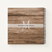 Cadeau voor leraren met monogram Bedankt einde sch Notitieboek (Achterkant)