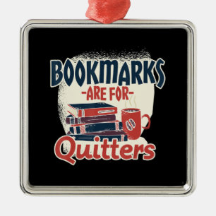cadeau voor lezer uit boek Bibliothecaris bookworm Metalen Ornament
