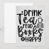 Cadeau voor lezers Drink thee Lees boeken Wees gel Kaart (Voorkant / Achterkant)