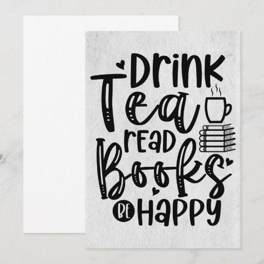 Cadeau voor lezers Drink thee Lees boeken Wees gel Kaart (Voorkant / Achterkant)