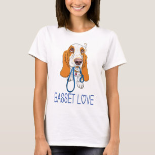 Cadeau voor lieve Basset Hound liefhebbers Cartoon T-shirt