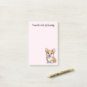 Cadeau voor lieve Corgi-moeder en hondenliefhebber Post-it® Notes (Op bureau)